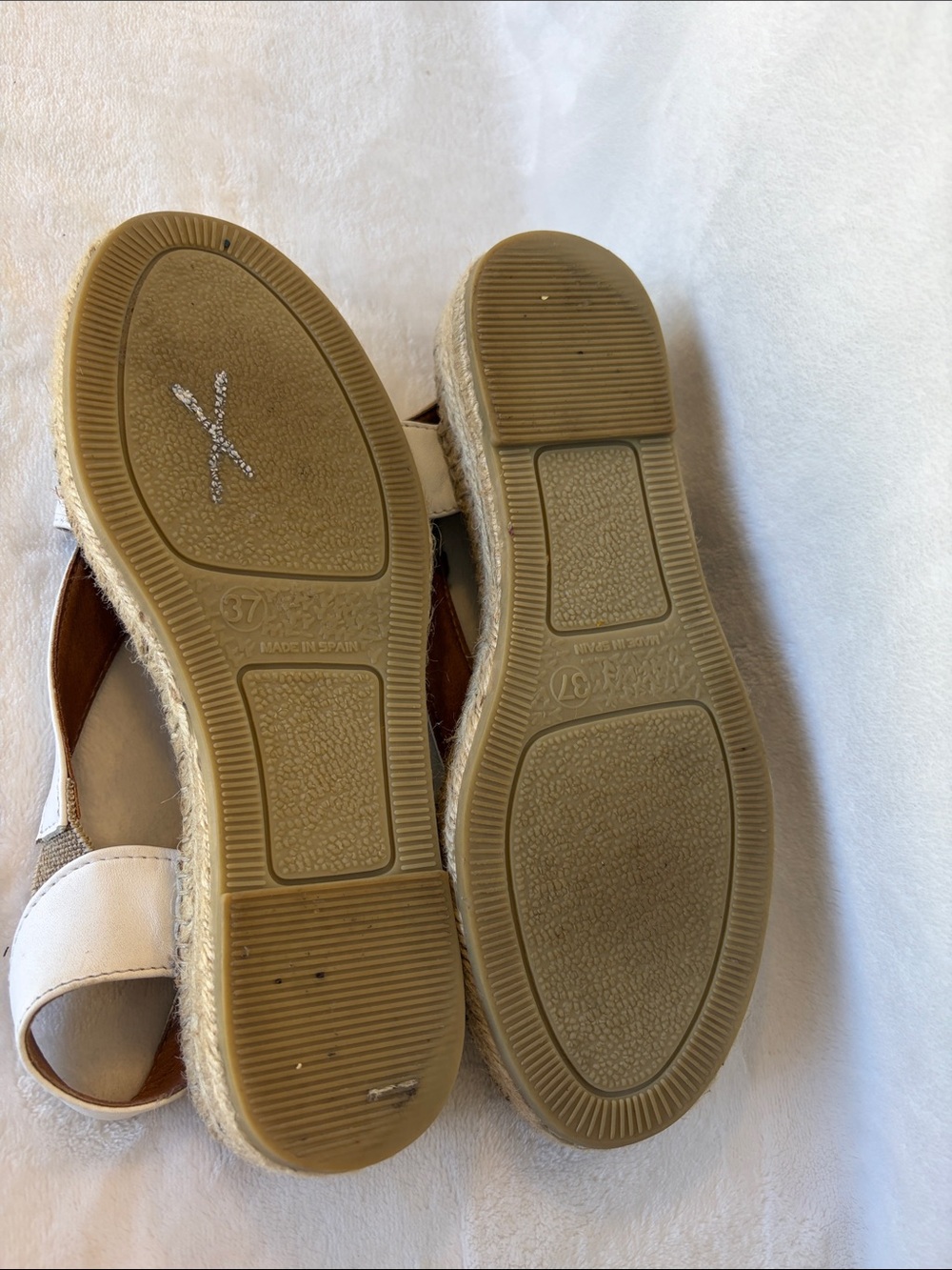 Toni Pons Women’s White Leather Slingback Espadrille Sandals - Picture 7 of 8